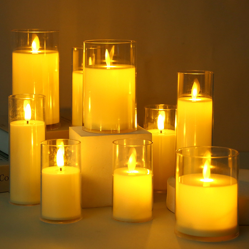 Simulated Swinging Led Digital Candle Acrylic Glass Christmas Birthday Wedding Atmosphere Arrangement Candle Light Simulated Swinging Led Digital Candle Acrylic Glass Christmas Birthday Wedding Atmosphere Arrangement Candle Light