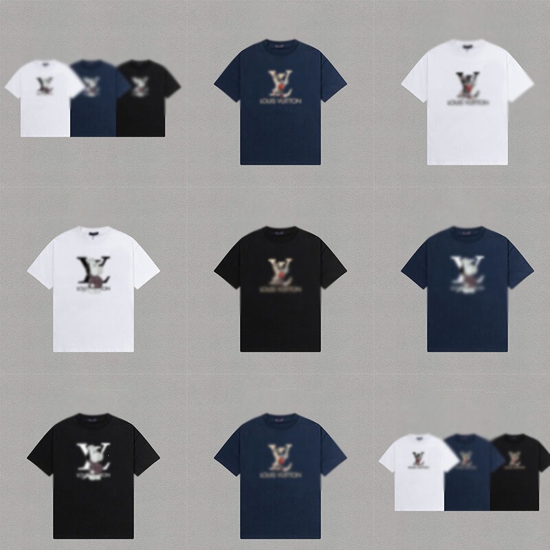 Lv Cross-Border High-End Version Authentic 2026 New Summer Trendy T-Shirt Couple Style Unisex Design