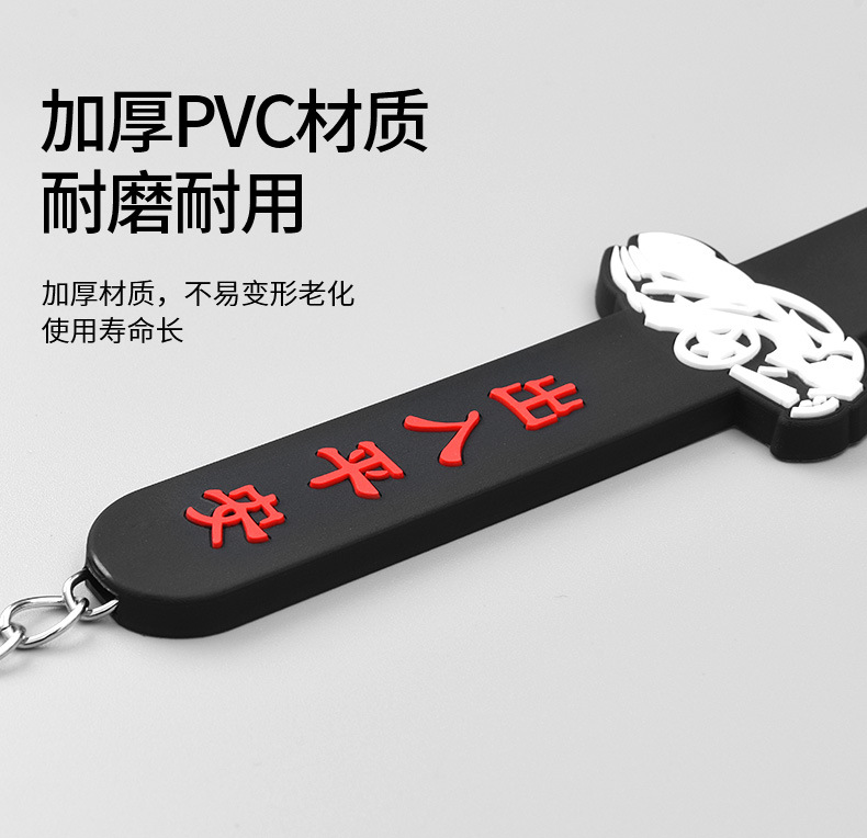 Car electrostatic mopping with cartoon three-dimensional car exhaust pipe pendant to eliminate the release of electrostatic artifact steel wire wear