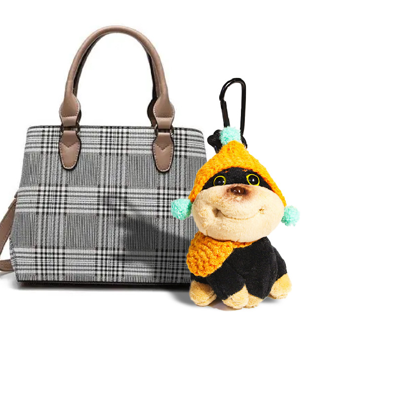 Bolsa de perrito de abeja colgante de coche muñeca de peluche lindo llavero joyería niña pareja regalo