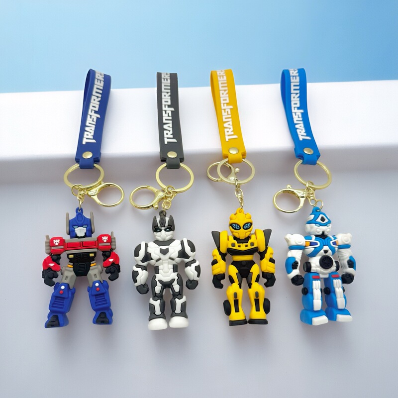 Cross-Border Creative Cartoon Transformers Doll Keychain Pendant Bag Car Key Chain Accessories Gift Wholesale