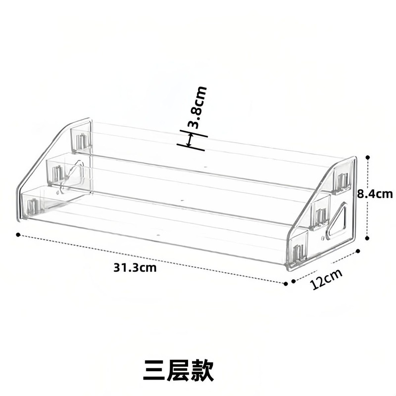 透明な階段の小さい置物の棚のバーの手は生放送して多機能の収納棚のアクリルの展示棚を陳列します。|undefined