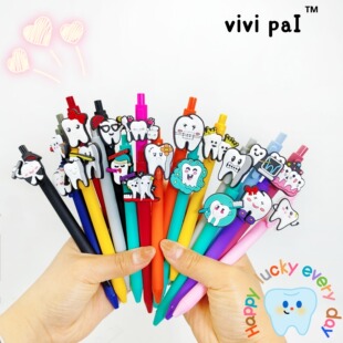Cross-border Explosions World Teeth Day Ballpoint Pen PVC Teeth Nurse Pen Pressing Gift Gel Pen