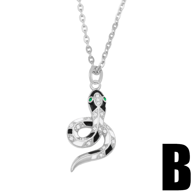 Collier De Zircon En Cuivre Et Serpent display picture 5