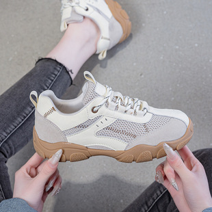 Explosions De Training Shoes Women's 2025 Spring New Breathable Retro Mesh Torre Shoes All-match Lace-up Mountaineering sneaker