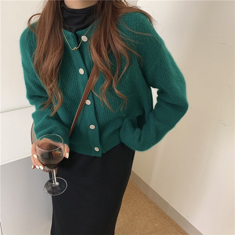 Japanese retro sweater 2022 Autumn new style soft and fluffy knitted sweater, loose short cardigan jacket for women pic 17