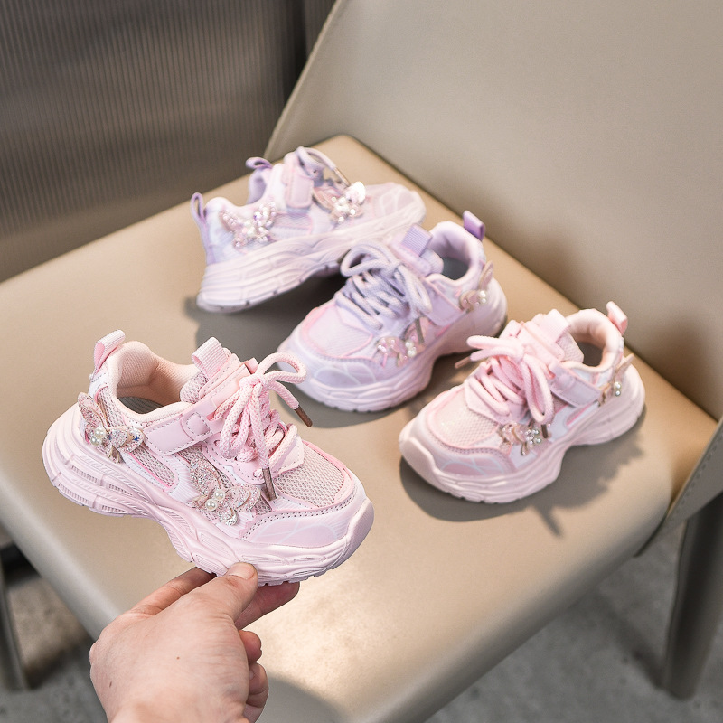 Sportliche Mädchenschuhe für Mütter und Kinder – atmungsaktives Mesh-Obermaterial, weiche Sohle, Babyschuhe für Kinder von 1–5 Jahren, Frühling und Herbst, für formelle und legere Anlässe_voghion.com