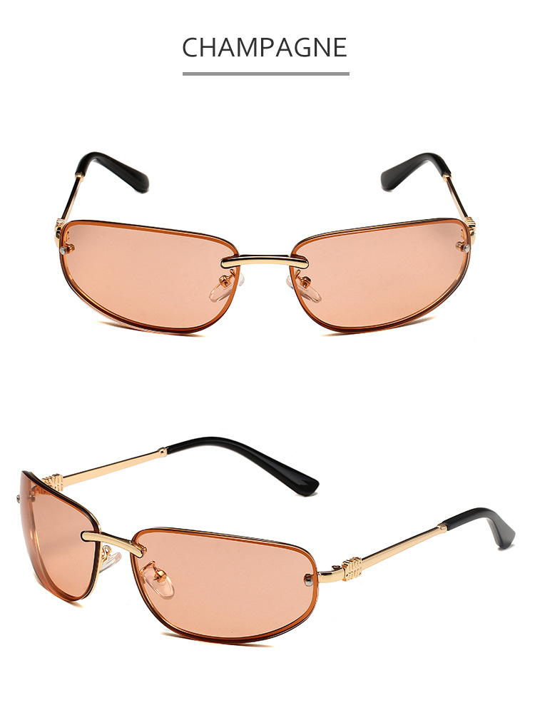 Men's Sunglasses New Millennium Style Y2K Retro Mercury Silver Frameless Fashion Sunglasses Hip Hop Sunglasses_viptrois.com