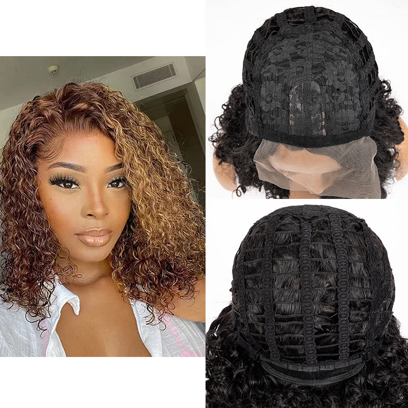 El comercio exterior transfronterizo de Europa y Estados Unidos de moda pelucas de encaje frente pelucas de color piano africana pelucas de rollo corto