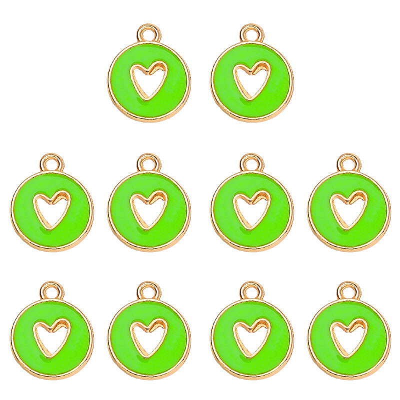 20 PCS/Package 12 * 14mm Alloy Multicolor Peach Heart Shape Pendant DIY Jewelry Accessories Bracelets Necklace display picture 8