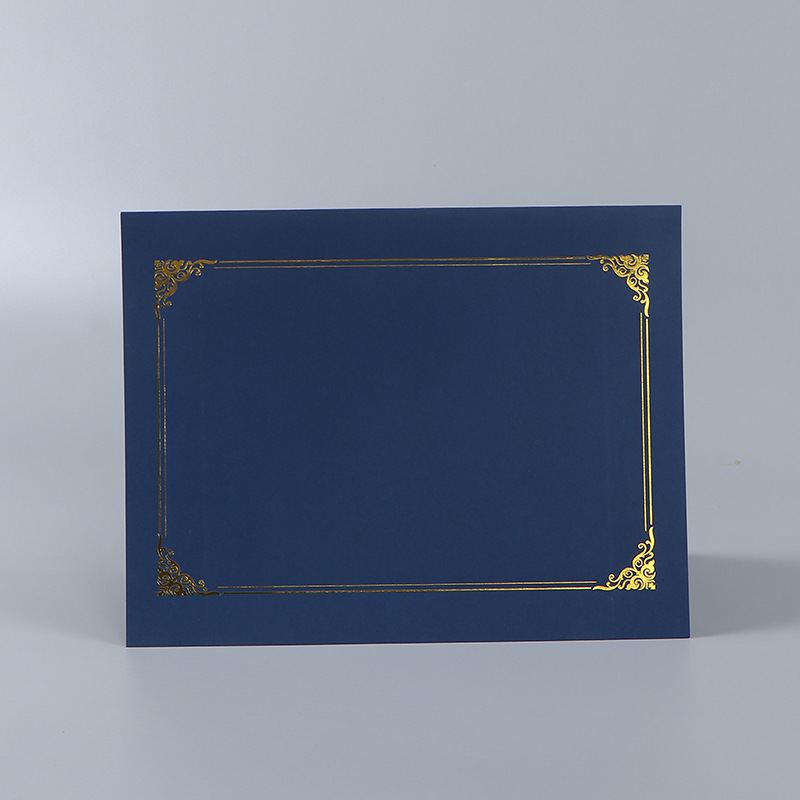 Navy blue certificate cover