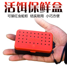 川品社红虫盒钓鱼养殖保鲜盒蚯蚓活饵盒路亚饵盒便携透气挂盒装备