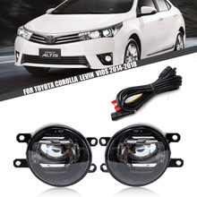 适用丰田14-18款卡罗拉雷凌威驰LED前雾灯日行灯改装雾灯