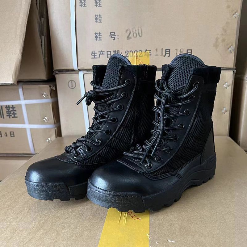 Botas de combate, zapatos de montaña, zapatos tácticos para hombres y mujeres, primavera y verano, zapatos de entrenamiento ultraligeros al aire libre, zapatos de altura transpirables, botas Martin