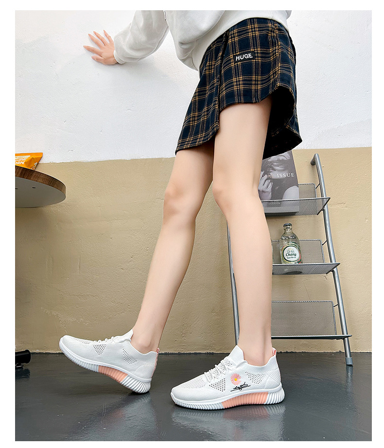 INS Version coréenne de chaussures tissées volantes pour femmes, chaussures de sport respirantes pour étudiantes, Fitness, course à pied, loisirs de rue, nouvelle collection été 2023_voghion.com