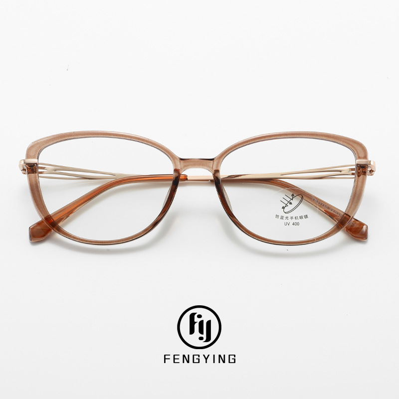 美式猫眼近视眼镜女专业配度数散光多边超轻复古显白素颜早八神器