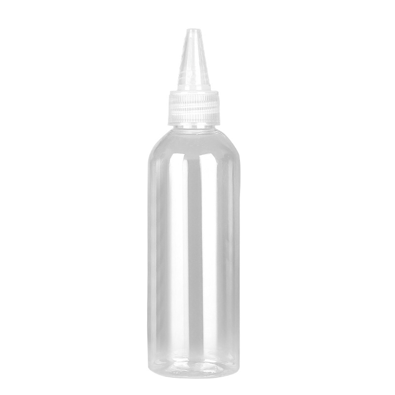 10 30 50 120ml de plástico transparente botella de boca puntiaguda botella de gota de pasta de tinta de pigmento sub-botella de compresión