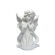 欧式复古天使摆件树脂工艺品石膏雕像白色小天使桌面装饰品道具