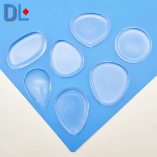 Silicone puff 3d beauty makeup does not eat powder Q bomb jelly makeup tool gel air cushion easy makeup transparent leaf puff