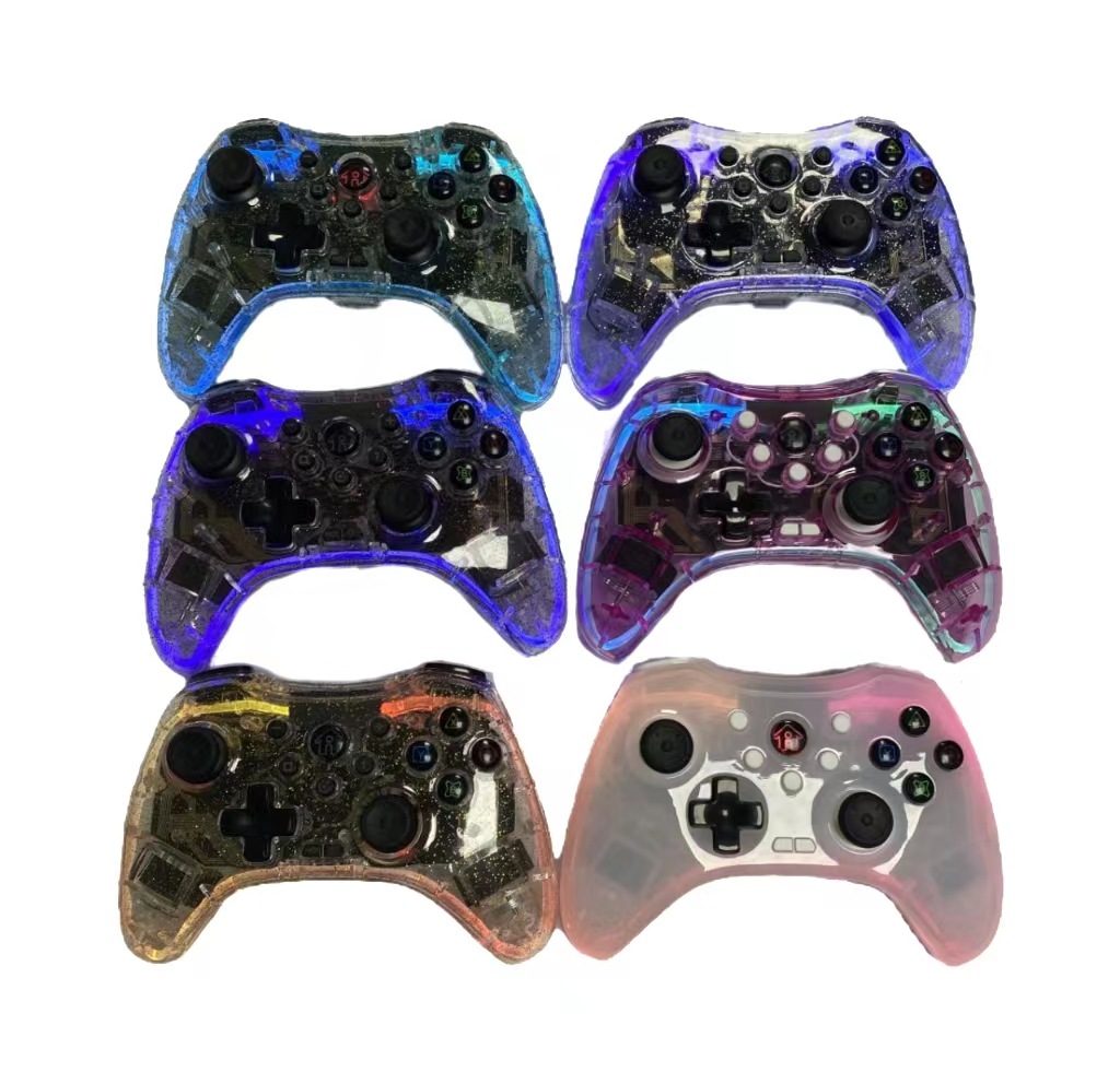 RGB transparente crack deslumbrante juego Bluetooth interruptor de la manija para PC Android IOS Tesla BYD