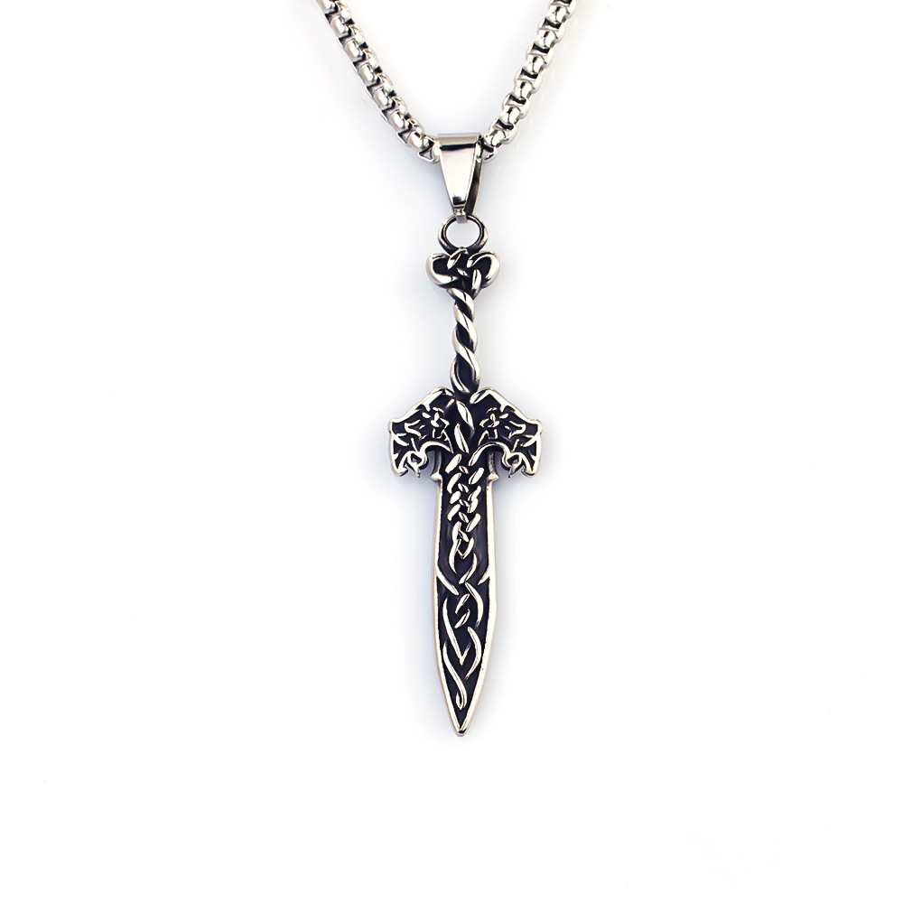 Anchor Skull Necklace Stainless Steel Pendant For Men And Women_voghion.com