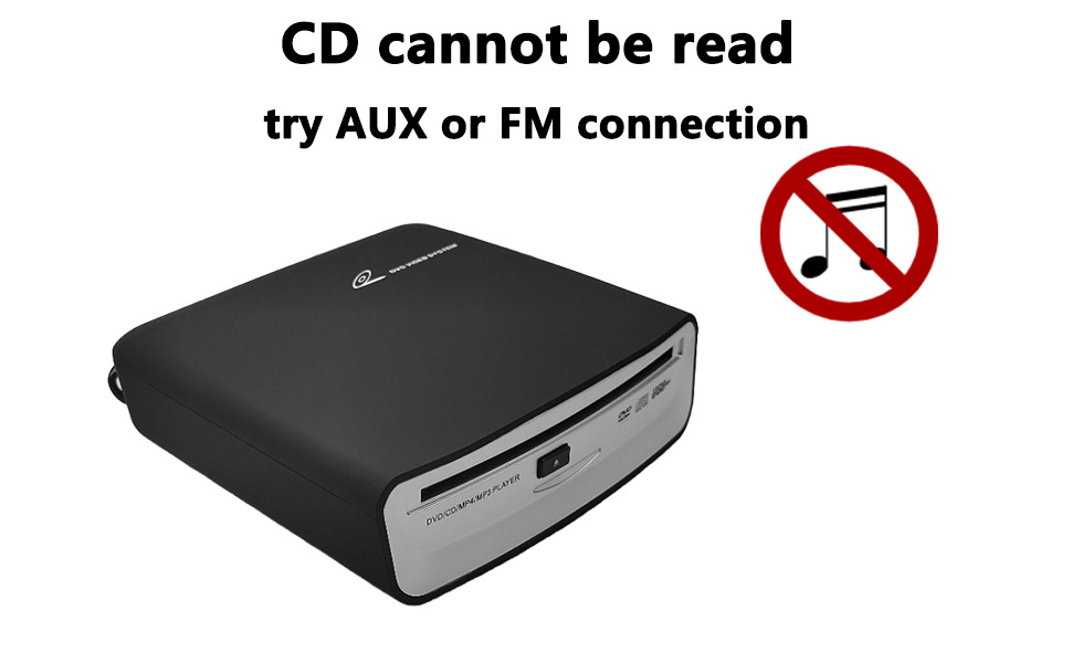 Universal car CD player with lossless USB connection, in-dash CD player with FM transmitter and AUX output box