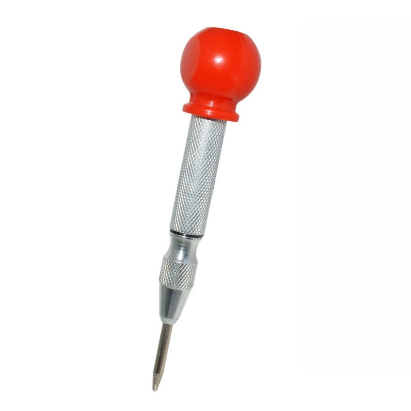 Spring-Loaded Automatic Center Punch (130 mm) — High-Hardness Steel/Copper-Plated, Normal & Hat Models