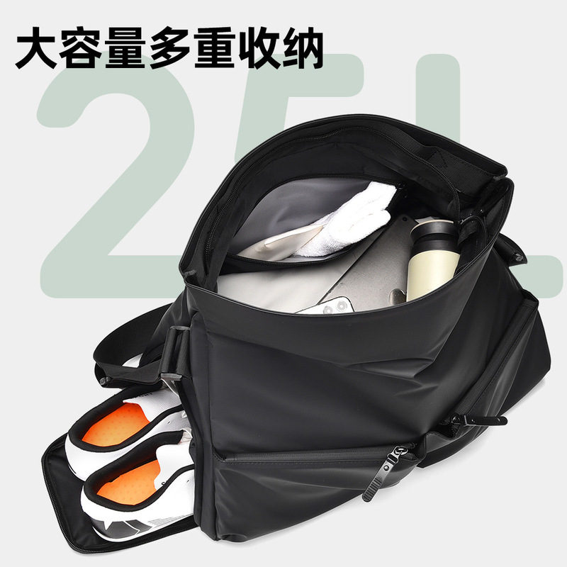 2025新款休闲单肩包潮流百搭男士斜挎包大容量通勤包男士运动挎包|undefined