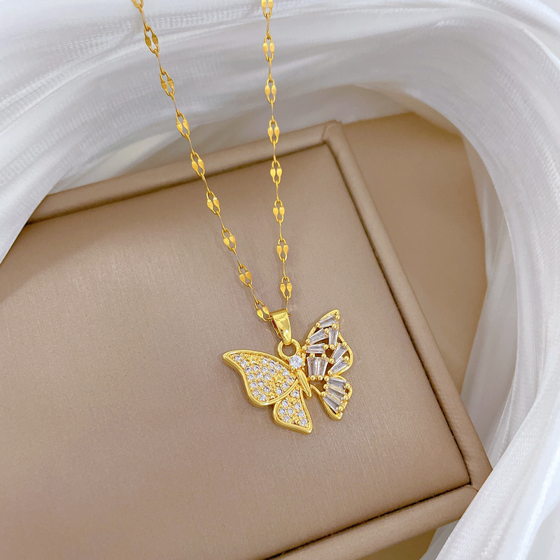 Set collana e orecchini farfalla gioielli stile elegante_voghion.com