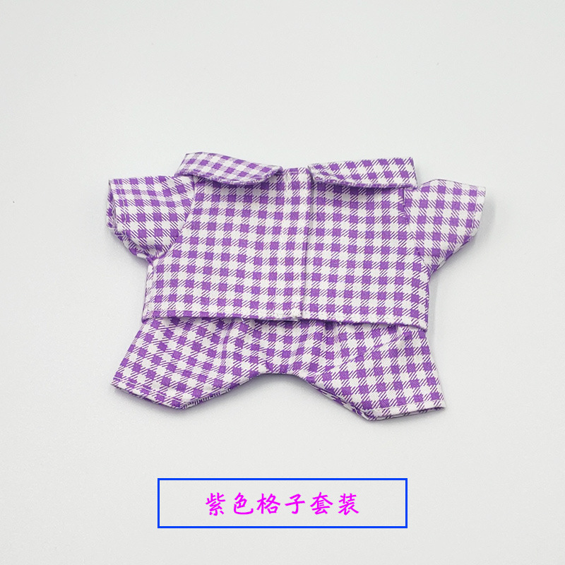 10cm20cm muñeca ropa camisa a cuadros pijamas traje 15cm muñeca de juguete muñeca de algodón ropa de la muñeca