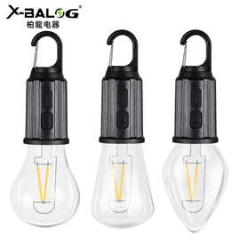 跨境创意手提仿真露营灯泡便携挂钩设计独立电源手提灯