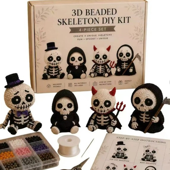 Kit de Cuentas de Animales DIY 3D Plástico