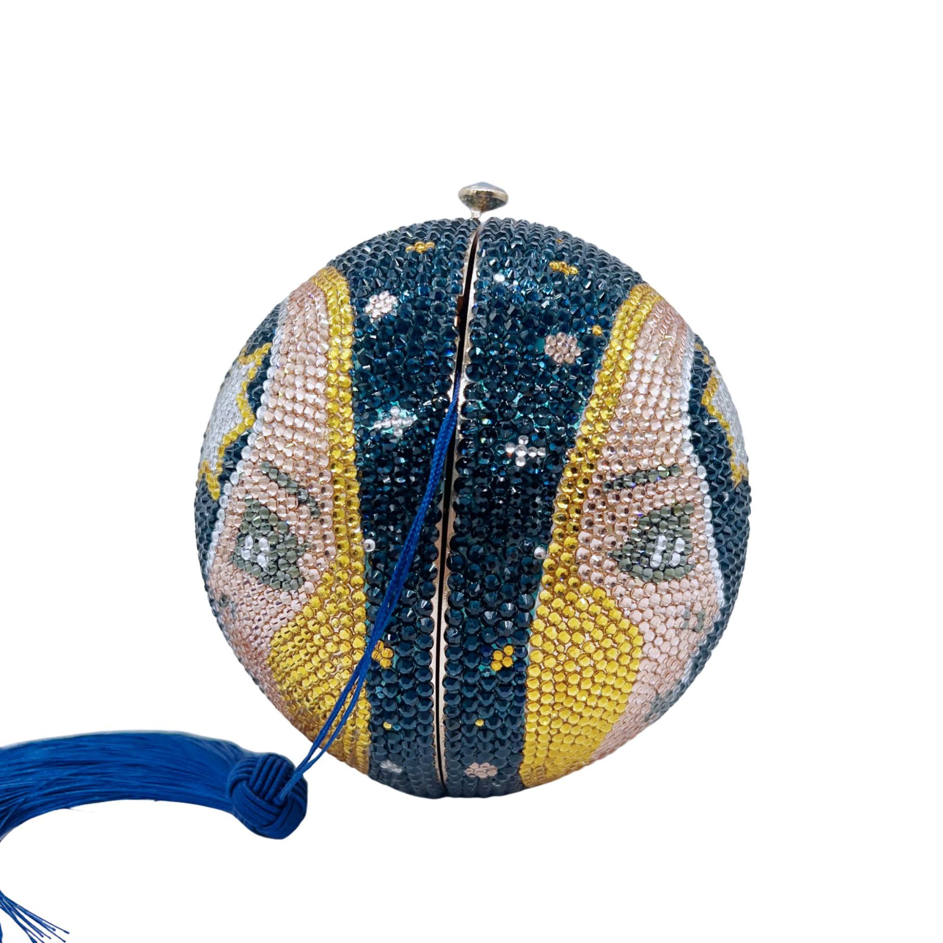 Túi clutch dạ tiệc đính đá hình mặt trăng — Bầu trời sao trăng sáng, Cá tính đặt làm chi tiết 3