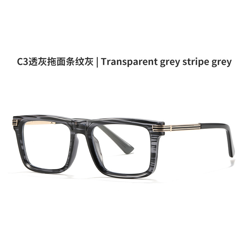 方框欧美风tr双拼色镜框男士防蓝光眼镜工艺弹簧镜腿亚马逊60023|undefined