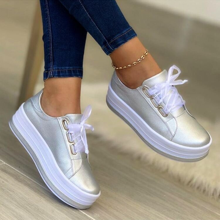 Women's Sports Solid Color Round Toe Casual Shoes display picture 5