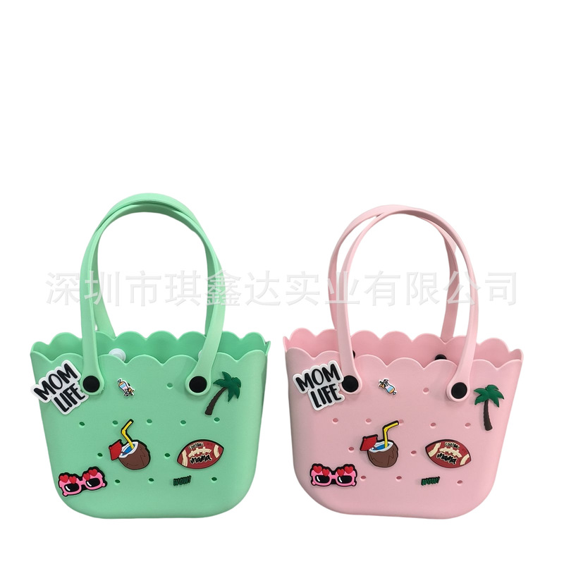 Fashionable Diy-Friendly Tote Beach Bag, Bogg Perforated Bag, Suitable for Commuting and School Use