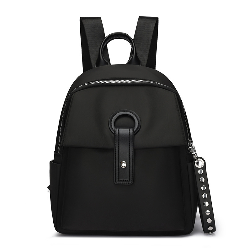 2024 verano nueva mochila de tela Oxford para mujer, color sólido, simple y ligero, mochila de viaje de viaje, mochila escolar al por mayor