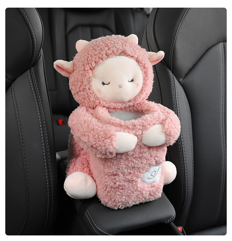 Creative Car Tissue Box, Trash Can, Two-In-One Multi-Functional Car Armrest Box, Paper Box, Cute Car Supplies