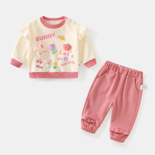 儿童套装两件套韩版休闲套装女宝宝衣服套头宝宝服装中小童衣服