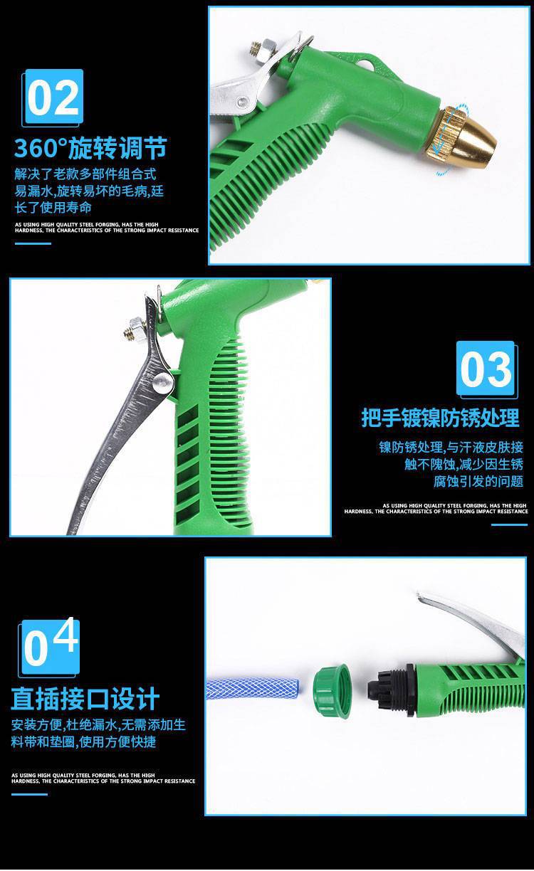 Free Shipping Car Wash High-Pressure Water Gun for Watering Gardens and Home Use, Anti-Freeze, Explosion-Proof, Universal Type, Cheap and Portable Car Washer