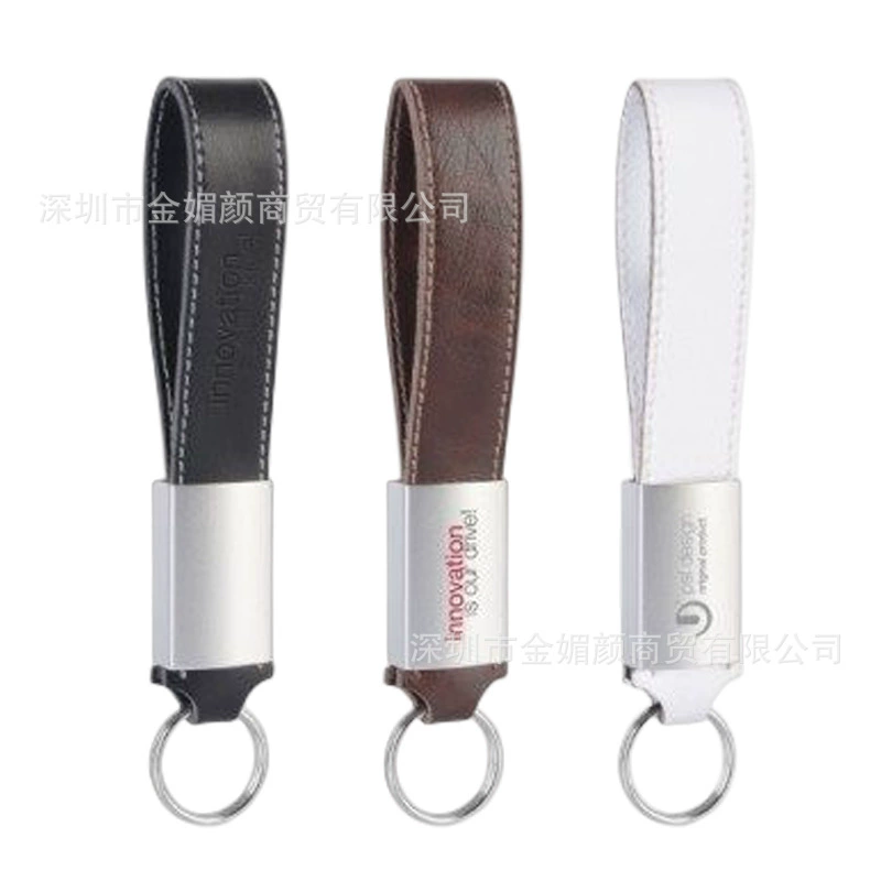 Кожаный чехол для ключей из цинкового сплава, U-диск, брелок с пряжкой для собаки, USB-накопитель, кожаный U-диск, Hangrive