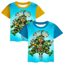 2023亚马逊欧美游戏夏季忍者神龟Turtles中小男童短袖T恤TF59