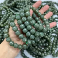 Оптовая Продажа с фабрики Hetian Jade Qiemo синий браслет 11-12 мм старый браслет из бисера мужской и женский подбор цветов DIY подарок
