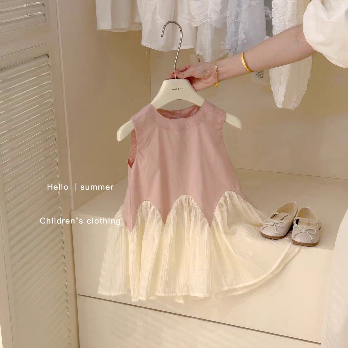 Falda de chaleco de siete niñas con limón salado verano 2025 nuevo vestido de princesa para niños falda de estilo occidental para bebés vestido dulce