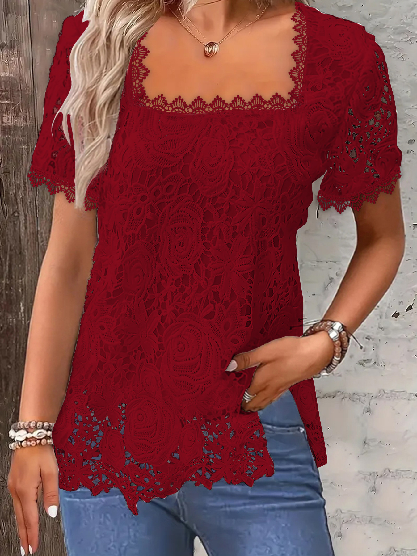Summer Season Wholesale Women's Vacation Solid Color Short Sleeve Blouses