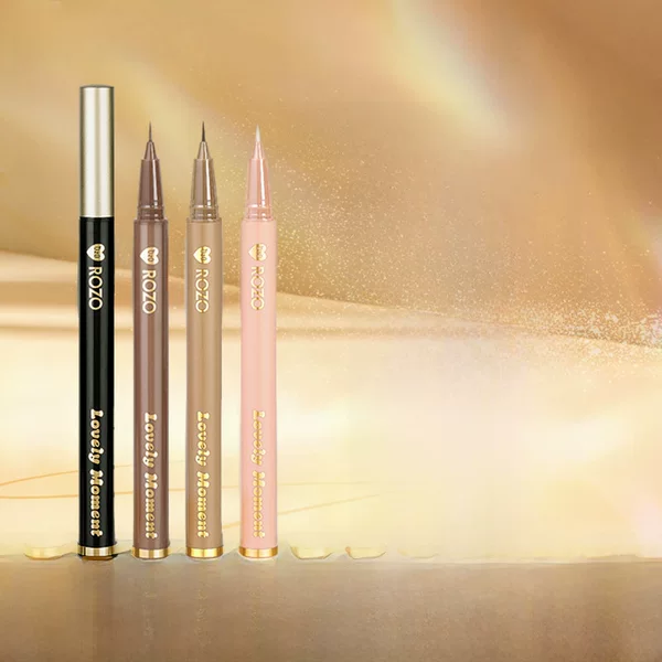 Rozo Precision Eyeliner Pen, Waterproof, Sweat-Resistant, Smudge-Proof, Easy to Apply, Genuine Quick-Dry, Internet Celebrity Ultra-Fine Eyeliner Pen for Eye Makeup
