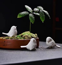 創意簡約北歐風裝飾陶瓷小鳥現代居喜鵲小擺件工藝品客廳結婚禮品
