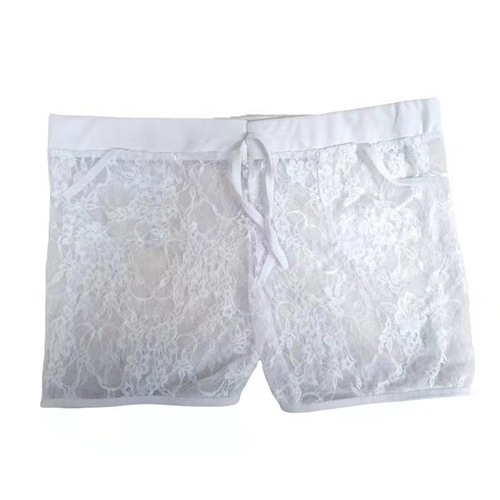 Lace Leggings with Corner Details, Sheer Mesh Underwear for Women, Transparent and Ethereal, Enhancing Feminine Charm and Beauty