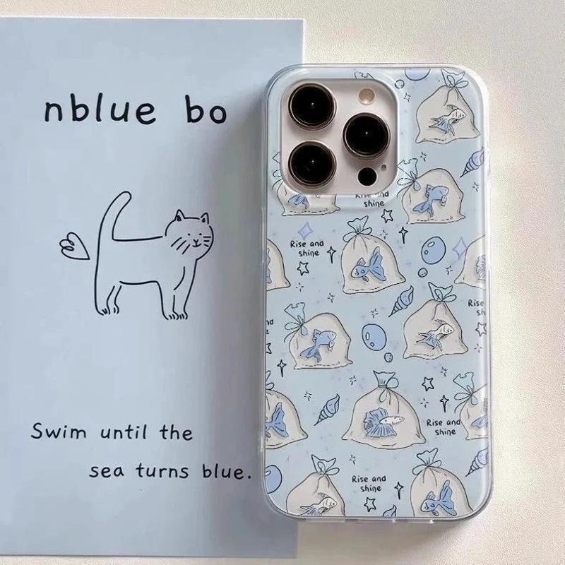 Hollow-Out Fish-Shaped Case Suitable for Apple 17Pro Phone Case Iphone16 Creative 15 Large Hole 14 New Model Imd Case