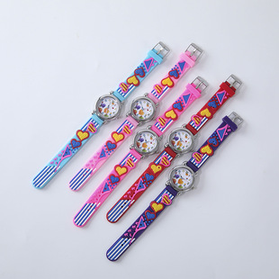 Explosive new children's watch wholesale strap cartoon love multicolor quartz watch